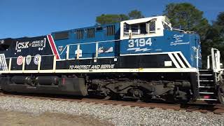 CSX 3194 Leads i025 at Folkston [upl. by Leahcar]