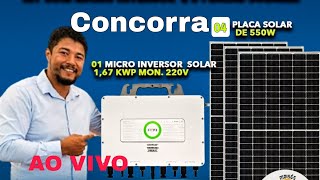 Sorteio de um kit solar 4 placas 1 micro inversor  Homologação [upl. by Elsi555]