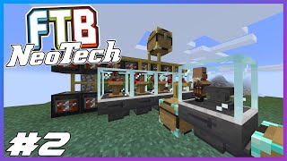 FTB NeoTech Ep2 Easy Villagers Emerald Automation [upl. by Lotz]