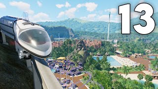 Planet Coaster 2  Part 13  Building a Futuristic Monorail Transport System [upl. by Lletnahc]