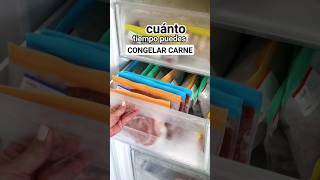 CONGELAR CARNE CRUDA ➡️ tiempo máximo congelar comidacongelada carne carnemolida congelador [upl. by Gore]