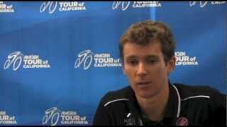 Peter Stetina visits the Amgen Tour of California at Interbike [upl. by Jaddan666]