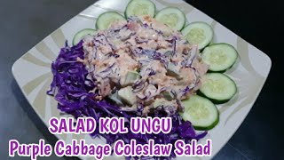 PURPLE CABBAGE COLESLAW SALAD  SALAD KOL UNGUsunflowercreator3152 [upl. by Akerley634]