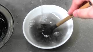 書道 毛筆をキレイにする洗い方 How to wash a brush [upl. by Iemaj489]