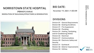 Norristown State Hospital  Demolition of BuildingsStructures and Remediation  Pennsylvania [upl. by Linad]