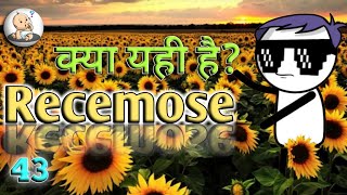 RECEMOSE INFLORESCENCE  recemose in Hindi  Cymose and Recemose  Flowering plant morphology [upl. by Ailalue]