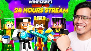 24 Hrs MINECRAFT HARDCORE IRL MARATHON STREAM [upl. by Hildegard]