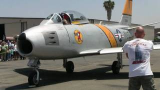 F86 Sabre Jet start up HD [upl. by Joseito]