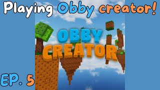 Making an obby in obby creator Ep 5 [upl. by Nihi]