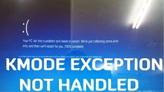 BSOD in Windows 10 KMODE EXCEPTION NOT HANDLED  1 Simple Fix [upl. by Rehpotsirh450]