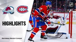 NHL Highlights  Avalanche  Canadiens 12519 [upl. by Dinnage]