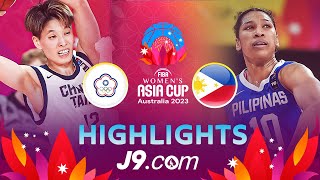 Chinese Taipei vs Philippines  J9 Highlights  FIBA AsiaCupWomen 2023 [upl. by Ches]