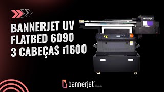 Bannerjet UV Flatbed 6090 com 3 cabeças i1600 [upl. by Ailaht]