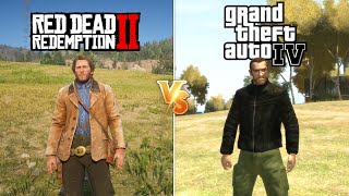 Red Dead Redemption 2 vs Grand Theft Auto 4  Which Is Best [upl. by Gorges]