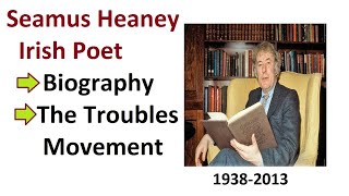 Seamus Heaney Biography  The Troubles Movement in urdu hindi [upl. by Armbrecht426]