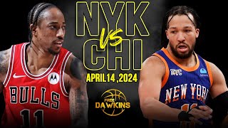 New York Knicks vs Chicago Bulls Full Game Highlights  April 14 2024  FreeDawkins [upl. by Repard]