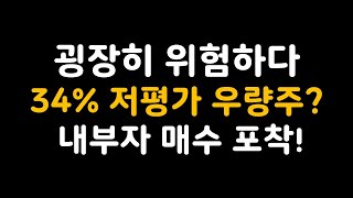 굉장히 위험하다 34 저평가 우량주는 내부자 매수 포착 [upl. by Nilyaj]