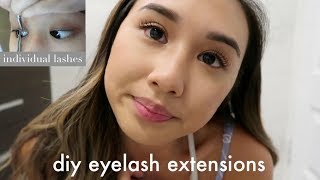 DIY INDIVIDUAL EYELASH EXTENSIONS  9 MONTHS LATER IN DEPTH amp DEMO  heycarmen [upl. by Irmgard]