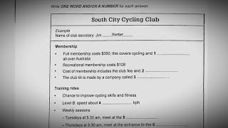 South City Cycling club ielts listening  HD Audio 720p [upl. by Janette]