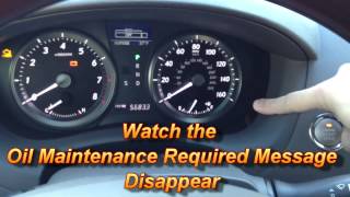 How to Reset Oil Maintenance Required Light Lexus ES350 [upl. by Lehcir149]