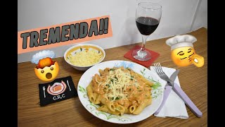 Receta 🍷 Pasta con Salsa SCARPARO  Salsa Scarparo Italiana 🍝🍝  Cocina de Restaurante en Casa [upl. by Nivej700]