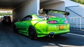 JDM cars leaving a Carshow  Japfest 2018 Tunnel sounds [upl. by Deden]