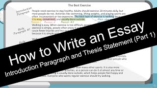 How to Write an Essay Introduction Paragraph with Worksheet [upl. by Assira]