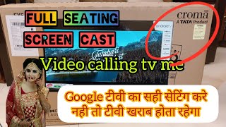 new tata croma 32quot Google tv  vw Google tv  how to do screen casting Google tv [upl. by Hedaza]