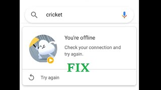 How to Fix Youre offline check your connection and try again error in google app android mobile [upl. by Rothwell584]