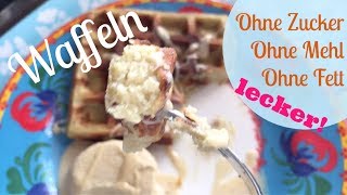 Waffeln backen ♥ ohne Zucker ohne Mehl ♥ glutenfrei Gesund  Lecker ♥ zuckerfrei [upl. by Sower]