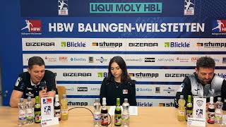 Pressekonferenz zum Spiel HBW BalingenWeilstetten vs TBV Lemgo Lippe [upl. by Kcitrap]