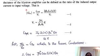 Part 4Two Cavity Klystron Amplifier Power Output Efficiency amp Admittance [upl. by Anilehcim254]