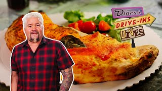 Guy Fieri Eats Pizza in Florence Italy  Diners DriveIns and Dives  Food Network [upl. by Meunier]