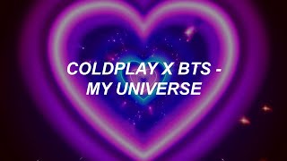 Coldplay X BTS  My Universe Easy Lyrics [upl. by Aria]