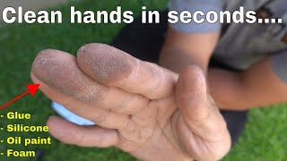 How to remove glue silicone and oil paint from hands [upl. by Ulphia691]