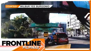 Motorcycle taxi rider ginitgit ng SUV sa EDSA  Frontline Pilipinas [upl. by Ava]