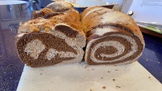 Marble RyePumpernickel Bread Swirl and Braid DOUGH RECIPES IN DESCRIPTION BELOW [upl. by Eirellam746]