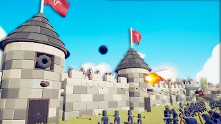 TABS but with Destructible Brick CANNON TOWERS Siege in Totally Accurate Battle Simulator Mods [upl. by Herrod]