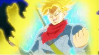 Rematch SSJ Rage Trunks vs Goku Black English Dub HD [upl. by Anilas]