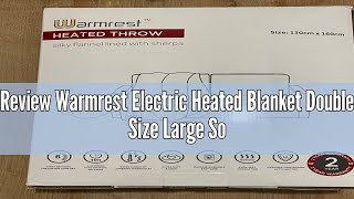 Review Warmrest Electric Heated Blanket Double Size Large Soft Flannel Sherpa 6 Heat Levels Fast He [upl. by Nahtahoj56]