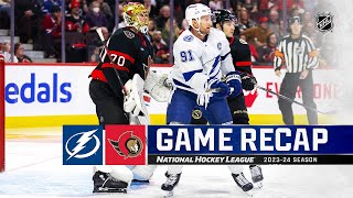 Lightning  Senators 114  NHL Highlights 2023 [upl. by Giacomo]