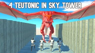 4 TEUTONIG IN SKY ARENA VS ALL UNITS  ANIMAL REVOLT BATTLE SIMULATOR  SKY TOWER ANIMAL REVOLT [upl. by Woodring]