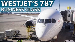 WestJets Brand New 787 Business Class  Calgary to Toronto [upl. by Akinirt]