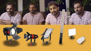 Interview lighting comparison  Fresnel Vs ledpanel CAMETV Boltzen 150W  55W  576D  Yongnuo [upl. by Enyawed]