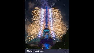 Parigi Fuochi dquotartificio Tour Eiffel 4K Assolutamente Magnifici [upl. by Hcirdeirf]