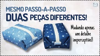 Faça DUAS Necessaires diferentes com UM tutorial  Costura Criativa para iniciantes [upl. by Nannahs]