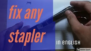 how to fix  repair a stapler ENGLISH [upl. by Lucas]