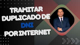 Como soliciticar duplicado de DNI a traves de internet [upl. by Sothena]