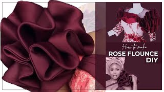 DIY ROSE FLOUNCE  Trendy Ruffle Tutorial [upl. by Boar881]