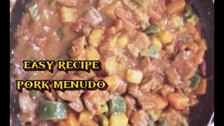 Cooking pork menudo  easy recipe [upl. by Ailuj]